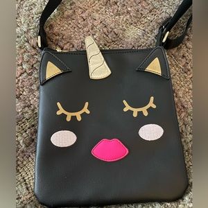 New without tag Betsey Johnson Black Unicorn Purse
